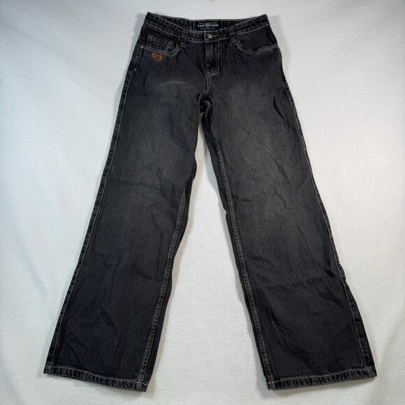 Phat Farm Denim - Phat Farm Jeans Womens 18 Black Straight Leg High Rise Dark Wash